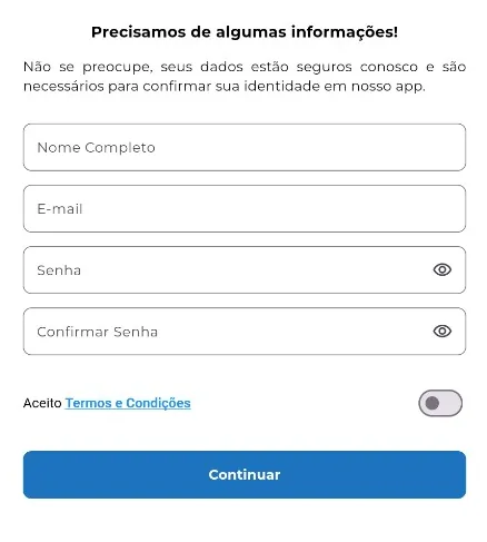 Cadastro do responsável