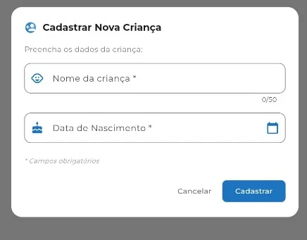 Cadastrar nova criança